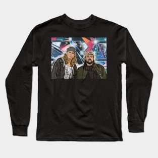 jay and silent bob pop art Long Sleeve T-Shirt